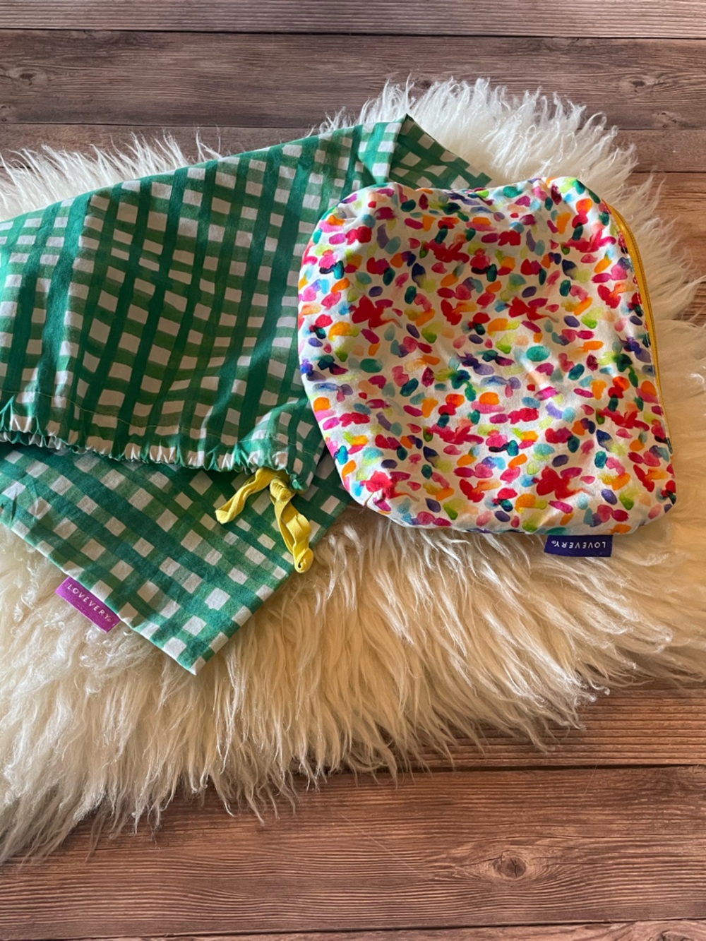 Lovevery Cotton Storage Bags ~ Set of 2